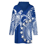 Cook Island Hoodie Blanket - Blue